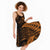 New Zealand Rugby Pacific Personalised Midi Dress All Gold Maori Pasifika Fern Pattern - Polynesian Pride