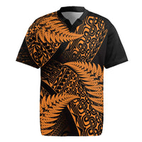 New Zealand Rugby Pacific Personalised Rugby Jersey All Gold Maori Pasifika Fern Pattern