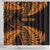 New Zealand Rugby Pacific Personalised Shower Curtain All Gold Maori Pasifika Fern Pattern