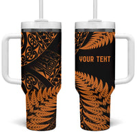New Zealand Rugby Pacific Personalised Tumbler With Handle All Gold Maori Pasifika Fern Pattern