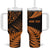 New Zealand Rugby Pacific Personalised Tumbler With Handle All Gold Maori Pasifika Fern Pattern
