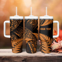 New Zealand Rugby Pacific Personalised Tumbler With Handle All Gold Maori Pasifika Fern Pattern