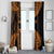 New Zealand Rugby Pacific Personalised Window Curtain All Gold Maori Pasifika Fern Pattern