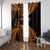 New Zealand Rugby Pacific Personalised Window Curtain All Gold Maori Pasifika Fern Pattern