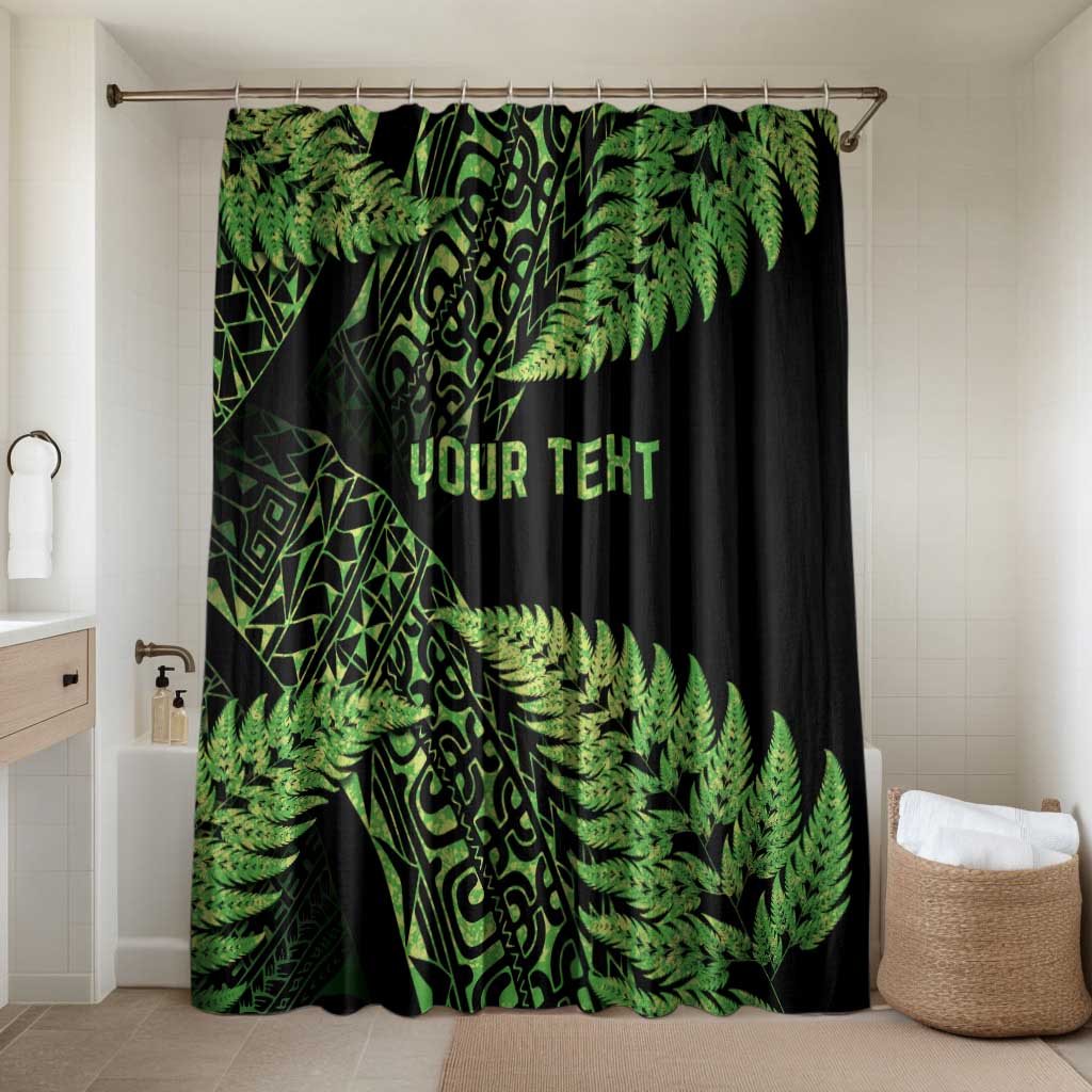 New Zealand Rugby Pacific Personalised Bathroom Set All Lime Maori Pasifika Fern Pattern - Polynesian Pride