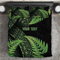 New Zealand Rugby Pacific Personalised Bedding Set All Lime Maori Pasifika Fern Pattern