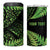 New Zealand Rugby Pacific Personalised 4 in 1 Can Cooler Tumbler All Lime Maori Pasifika Fern Pattern