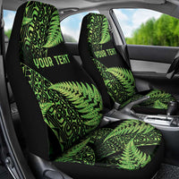 New Zealand Rugby Pacific Personalised Car Seat Cover All Lime Maori Pasifika Fern Pattern