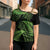 New Zealand Rugby Pacific Personalised Cross Shoulder Shirt All Lime Maori Pasifika Fern Pattern - Polynesian Pride