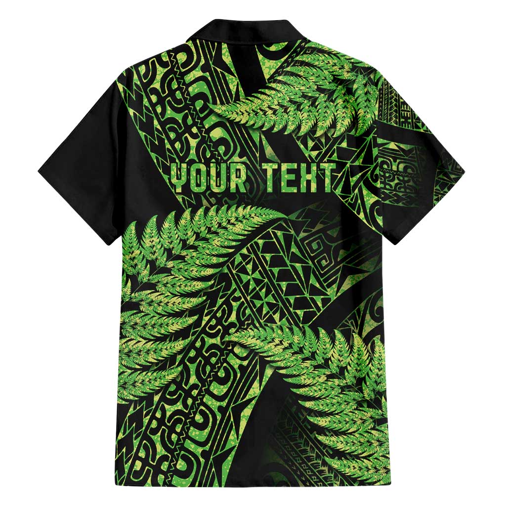 New Zealand Rugby Pacific Personalised Family Matching Short Sleeve Bodycon Dress and Hawaiian Shirt All Lime Maori Pasifika Fern Pattern LT9 - Polynesian Pride