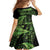 New Zealand Rugby Pacific Personalised Family Matching Tank Maxi Dress and Hawaiian Shirt All Lime Maori Pasifika Fern Pattern