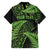 New Zealand Rugby Pacific Personalised Family Matching Tank Maxi Dress and Hawaiian Shirt All Lime Maori Pasifika Fern Pattern