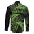 New Zealand Rugby Pacific Personalised Family Matching Tank Maxi Dress and Hawaiian Shirt All Lime Maori Pasifika Fern Pattern
