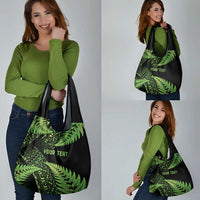 New Zealand Rugby Pacific Personalised Grocery Bag All Lime Maori Pasifika Fern Pattern