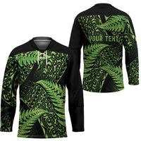 New Zealand Rugby Pacific Personalised Hockey Jersey All Lime Maori Pasifika Fern Pattern - Polynesian Pride