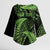 New Zealand Rugby Pacific Personalised Kimono Sleeve Blouse All Lime Maori Pasifika Fern Pattern - Polynesian Pride