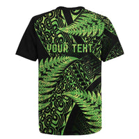 New Zealand Rugby Pacific Personalised Rugby Jersey All Lime Maori Pasifika Fern Pattern