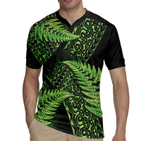 New Zealand Rugby Pacific Personalised Rugby Jersey All Lime Maori Pasifika Fern Pattern