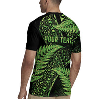 New Zealand Rugby Pacific Personalised Rugby Jersey All Lime Maori Pasifika Fern Pattern