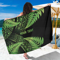 New Zealand Rugby Pacific Personalised Sarong All Lime Maori Pasifika Fern Pattern