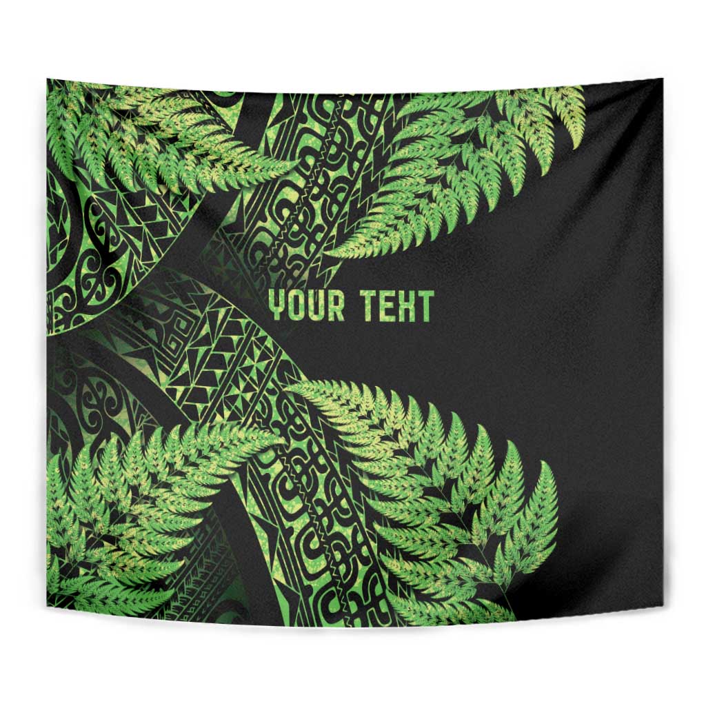 New Zealand Rugby Pacific Personalised Tapestry All Lime Maori Pasifika Fern Pattern