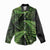 New Zealand Rugby Pacific Personalised Women Casual Shirt All Lime Maori Pasifika Fern Pattern