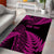 New Zealand Rugby Pacific Personalised Area Rug All Pink Maori Pasifika Fern Pattern