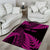 New Zealand Rugby Pacific Personalised Area Rug All Pink Maori Pasifika Fern Pattern