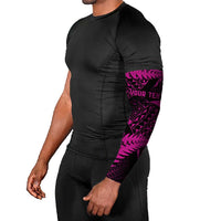 New Zealand Rugby Pacific Personalised Arm Sleeves All Pink Maori Pasifika Fern Pattern - Polynesian Pride