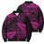 New Zealand Rugby Pacific Personalised Bomber Puffer Jacket All Pink Maori Pasifika Fern Pattern - Polynesian Pride