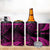New Zealand Rugby Pacific Personalised 4 in 1 Can Cooler Tumbler All Pink Maori Pasifika Fern Pattern