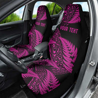 New Zealand Rugby Pacific Personalised Car Seat Cover All Pink Maori Pasifika Fern Pattern