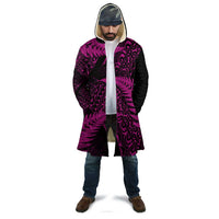 New Zealand Rugby Pacific Personalised Cloak All Pink Maori Pasifika Fern Pattern - Polynesian Pride