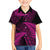 New Zealand Rugby Pacific Personalised Kid Hawaiian Shirt All Pink Maori Pasifika Fern Pattern