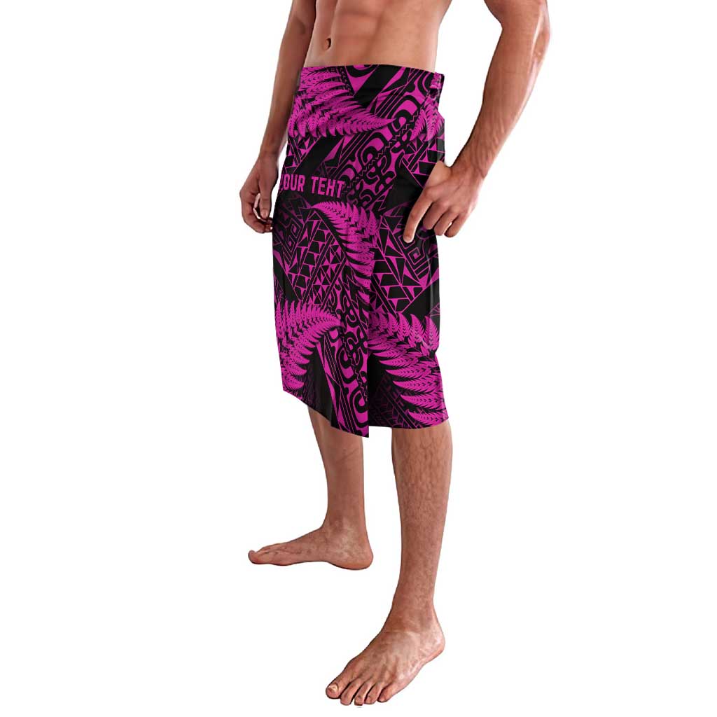 New Zealand Rugby Pacific Personalised Lavalava All Pink Maori Pasifika Fern Pattern