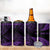 New Zealand Rugby Pacific Personalised 4 in 1 Can Cooler Tumbler All Purple Maori Pasifika Fern Pattern