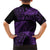 New Zealand Rugby Pacific Personalised Kid Hawaiian Shirt All Purple Maori Pasifika Fern Pattern