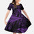 New Zealand Rugby Pacific Personalised Kid Short Sleeve Dress All Purple Maori Pasifika Fern Pattern