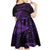 New Zealand Rugby Pacific Personalised Kid Short Sleeve Dress All Purple Maori Pasifika Fern Pattern