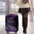 New Zealand Rugby Pacific Personalised Luggage Cover All Purple Maori Pasifika Fern Pattern
