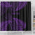 New Zealand Rugby Pacific Personalised Shower Curtain All Purple Maori Pasifika Fern Pattern
