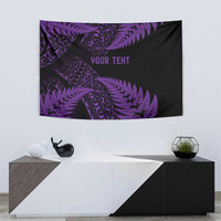 New Zealand Rugby Pacific Personalised Tapestry All Purple Maori Pasifika Fern Pattern