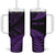 New Zealand Rugby Pacific Personalised Tumbler With Handle All Purple Maori Pasifika Fern Pattern
