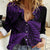 New Zealand Rugby Pacific Personalised Women Casual Shirt All Purple Maori Pasifika Fern Pattern