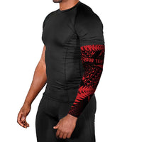 New Zealand Rugby Pacific Personalised Arm Sleeves All Red Maori Pasifika Fern Pattern - Polynesian Pride