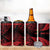 New Zealand Rugby Pacific Personalised 4 in 1 Can Cooler Tumbler All Red Maori Pasifika Fern Pattern