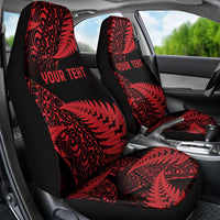 New Zealand Rugby Pacific Personalised Car Seat Cover All Red Maori Pasifika Fern Pattern