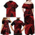 New Zealand Rugby Pacific Personalised Family Matching Off Shoulder Maxi Dress and Hawaiian Shirt All Red Maori Pasifika Fern Pattern