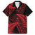 New Zealand Rugby Pacific Personalised Family Matching Tank Maxi Dress and Hawaiian Shirt All Red Maori Pasifika Fern Pattern