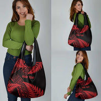 New Zealand Rugby Pacific Personalised Grocery Bag All Red Maori Pasifika Fern Pattern